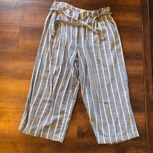 3/4 Length Flowy Stripped Pants